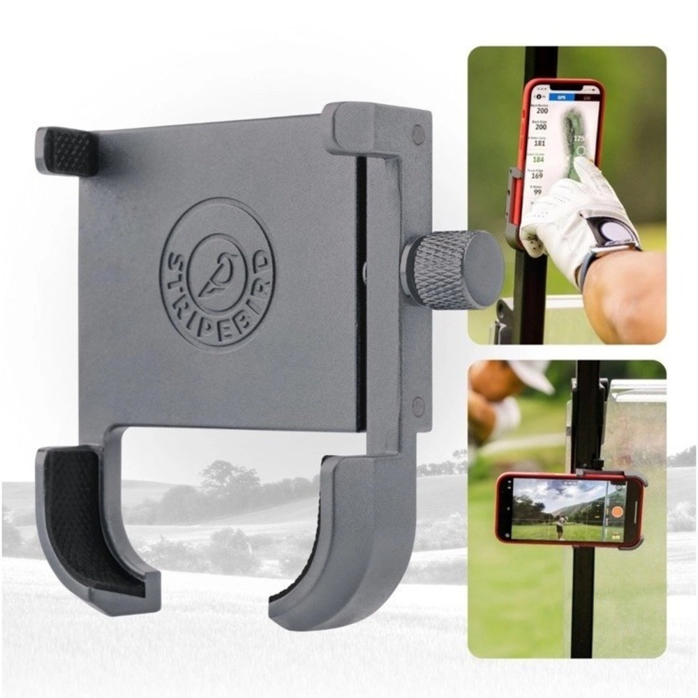Stripebird Magnetic Golf Cart Phone Holder‎ Graphite Slim Smartphone Mount